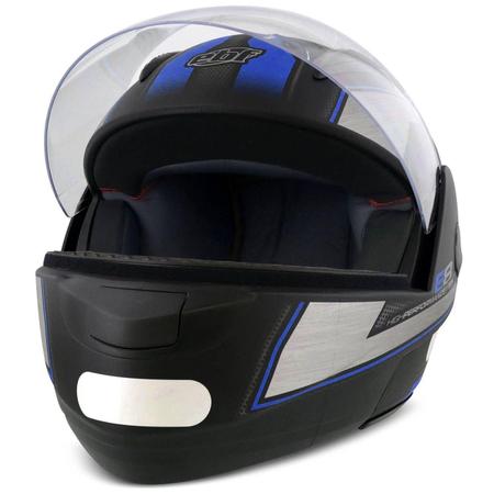 Imagem de Capacete Articulado Moto Ebf E8 Performance Azul Fosco