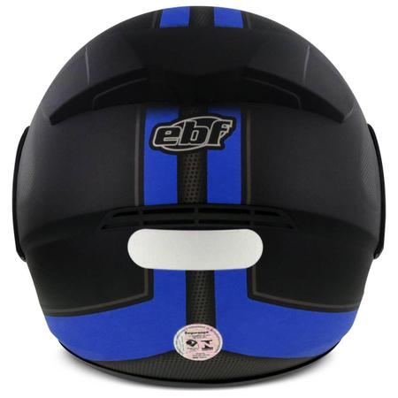 Imagem de Capacete Articulado Moto Ebf E8 Performance Azul Fosco