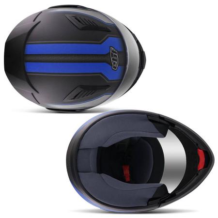 Imagem de Capacete Articulado Moto Ebf E8 Performance Azul Fosco