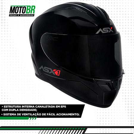 Imagem de Capacete ASX City Solid Preto Grafite