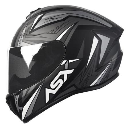 Imagem de Capacete Asx Moto Vector Preto Masculino Feminino Esportivo