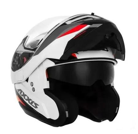 Imagem de Capacete Axxis Escamoteável  Roc Sv C/ Óculos Vermelho 58/M