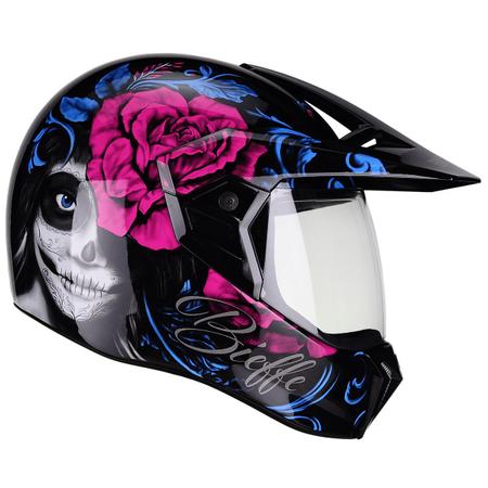 Imagem de Capacete Bieffe 3 Sport Senorita Feminino Preto Rosa