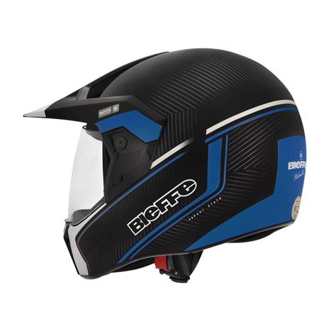 Imagem de Capacete Bieffe 3 Sport Stato Preto Fosco e Azul Tamanho:60