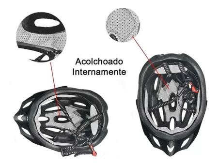 Imagem de Capacete Bike Ciclismo + Garrafa Térmica + Suporte + Sinalizador + Óculos + Par De Luvas