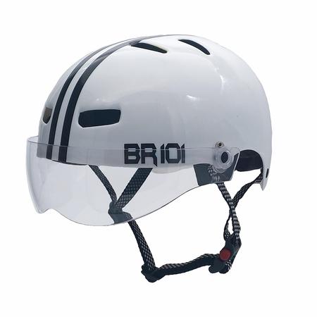 Capacete Br 101 Urbano Profissional Branco Vision Cristal Pp Imagem de Capacete Br 101 Urbano Profissional Branco Vision Cristal Pp