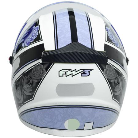 Imagem de Capacete C/ Narigueira Gt Femme 60 Branco Lilas Viseira Fumê