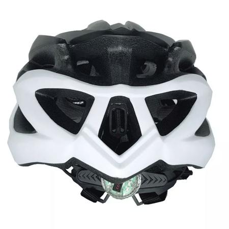 Imagem de Capacete Ciclismo Absolute Wild Preto e Branco Fosco Com Luz Sinalizadora