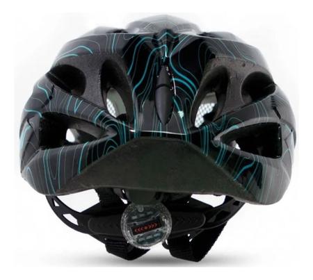 Imagem de Capacete Ciclismo Bike + Porta Objetos + Suporte + Pisca + Óculos + Par De Luvas