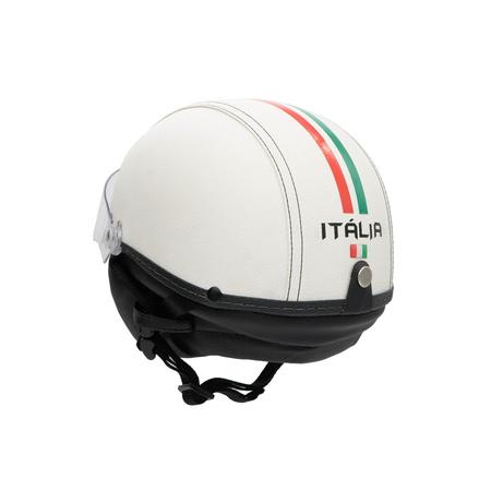 Capacete Coquinho Scooter Elétrica Bike Skate Patinete Br101 Premium Branco  Viseira Fume (G - VESTE 59/60)