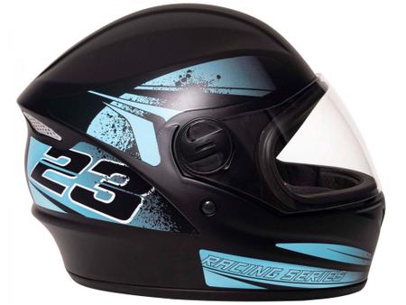 Imagem de Capacete de Moto Fechado JOY23 RS Zephyr - Preto e Azul Tamanho 60