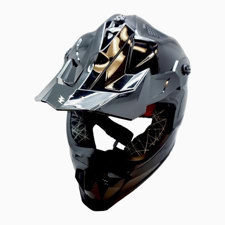 Imagem de Capacete de motocross 1Storm JH601 preto brilhante tamanho adulto tamanho S