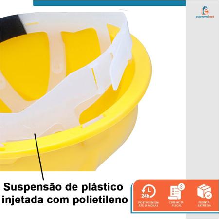 Imagem de Capacete de Segurança Aba Frontal Epi Obra Amarelo Delta Plus