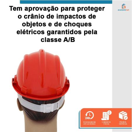 Imagem de Capacete de Segurança Aba Frontal Epi Obra Vermelho Delta Plus