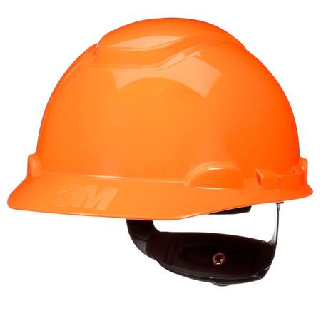 Imagem de capacete de segurança laranja para obra epi com catraca ajuste fácil construção civil 3m