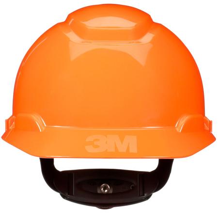 Imagem de capacete de segurança laranja para obra epi com catraca ajuste fácil construção civil 3m