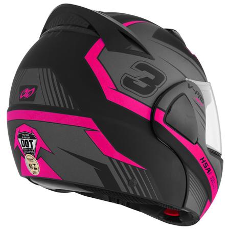 Imagem de Capacete Escamoteavel Robocop Articulado V-Pro Jet 3  Viseira Cristal Masculino Feminino gladiador