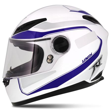 Imagem de Capacete Fechado Feminino Race Tech RT 501 Evo Unik Branco e Roxo Forro Removível