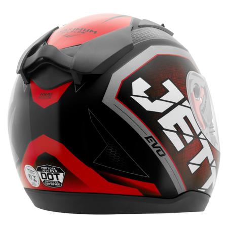 Imagem de Capacete Fechado Jett Modelo Evo Line Brilhante Vermelho Tam. 62