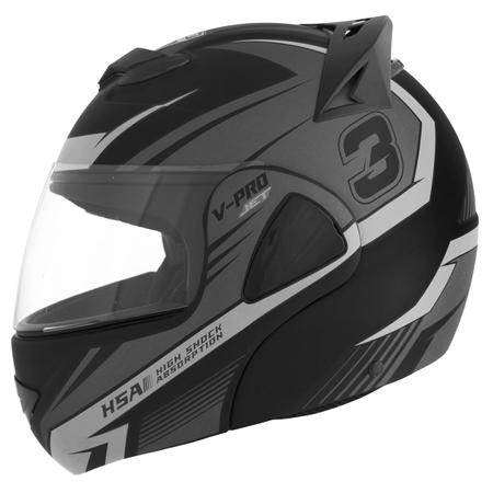 Imagem de Capacete Fechado Moto Articulado Robocop V-pro Jet 3 Masculino Feminino