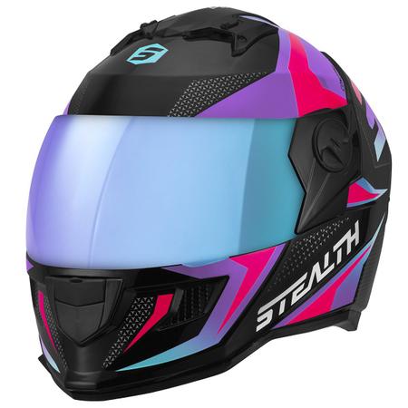 Capacete Motoqueiro Fechado ProTork Stealth Desenho Rabbit Brilhante  Viseira Fumê Lançamento - Pro Tork - Capacete de Moto - Magazine Luiza