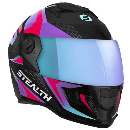 Capacete Motoqueiro Fechado ProTork Stealth Desenho Rabbit Brilhante  Viseira Fumê Lançamento - Pro Tork - Capacete de Moto - Magazine Luiza