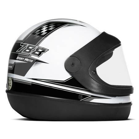 Imagem de Capacete Fechado San Marino Sm Sport Moto Branco Motociclista Motoboy Masculino Pro Tork Integral