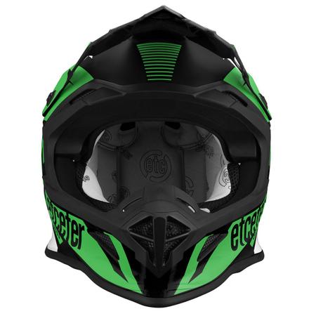 Imagem de Capacete Feminino Masculino Fechado Motocross Trilha Etceter Fast Brilhante Esportivo Oferta