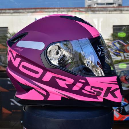 Imagem de Capacete Feminino Norisk ff302 Manty Pink Fosco Rosa