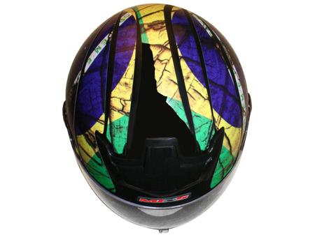 Imagem de Capacete Flag Mixs Preto e Verde Tamanho 58