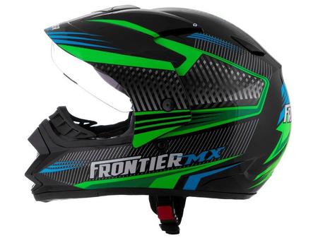 Imagem de Capacete Frontier Air Mixs Preto, Verde e Azul Tam. 60