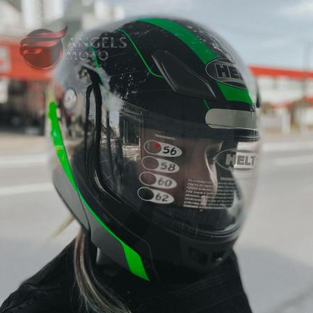 Imagem de Capacete Helt Hippo Gray Preto Verde