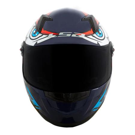 Imagem de Capacete Ls2 FF358 Tribal Orange Laranja azul