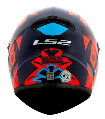 Imagem de Capacete Ls2 FF358 Tribal Orange Laranja azul