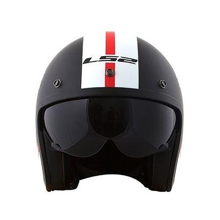 Imagem de Capacete LS2 OF599 Inky Preto Fosco Branco