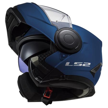 Imagem de Capacete Ls2 Scope Ff902 Azul Fosco Escamoteavel Robocop