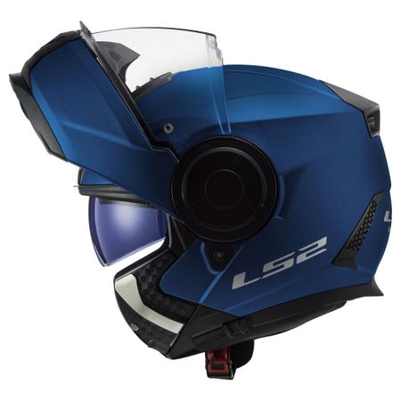 Imagem de Capacete Ls2 Scope Ff902 Azul Fosco Escamoteavel Robocop