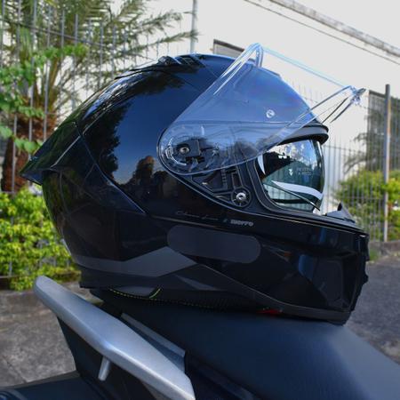 Imagem de Capacete Masculino Bieffe B-Fast Preto Brilho Esportivo Moto