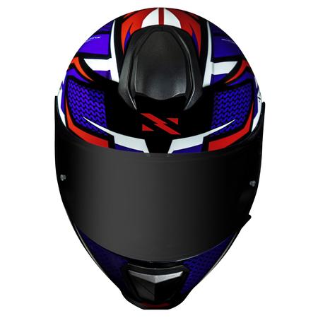 Imagem de Capacete Masculino Norisk Razor Sharp Azul Moto Fechado