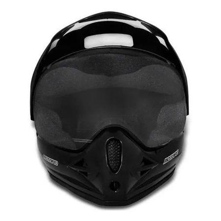 Imagem de Capacete Motard Preto Brilhante Com Viseira EBF