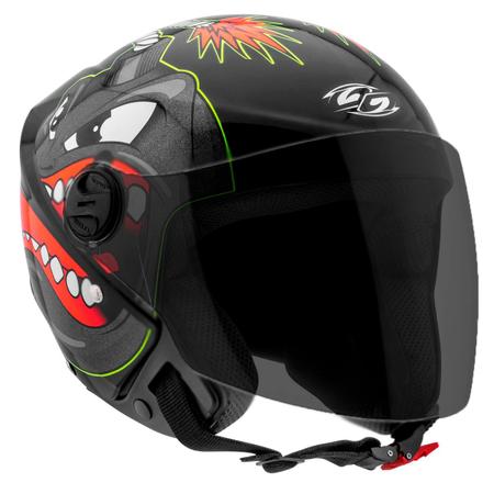 Imagem de Capacete Moto Aberto New Liberty 3 Bomb Brilhante Pro Tork Preto Tamanho 58