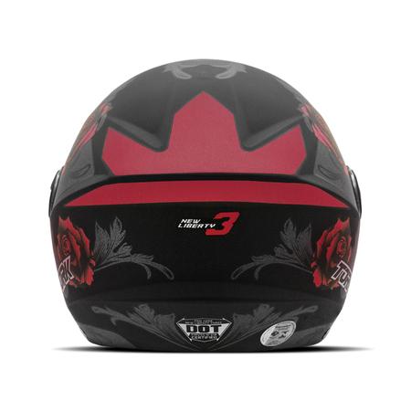 Imagem de Capacete Moto Aberto Pro Tork New Liberty 3 Three Flowers Fosco Feminino Masculino