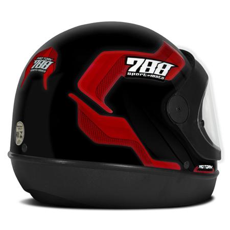 Imagem de Capacete Moto Automático Feminino Masculino Sport Moto 788 Fechado Pro Tork