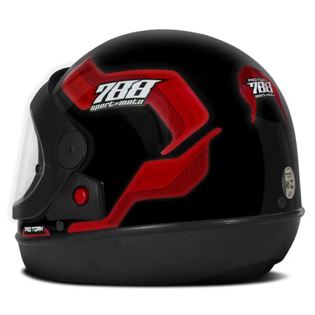 Imagem de Capacete Moto Automático Feminino Masculino Sport Moto 788 Fechado Pro Tork