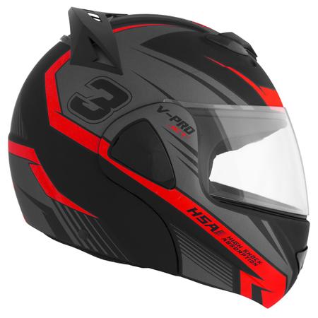 Imagem de Capacete Moto Escamoteável Robocop Articulado Pro Tork V-Pro Jet 3