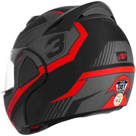 Imagem de Capacete Moto Escamoteável Robocop Articulado Pro Tork V-Pro Jet 3