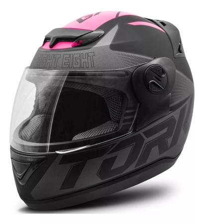 Imagem de Capacete moto fechado liberty evolution g7 feminino rosa preto fosco