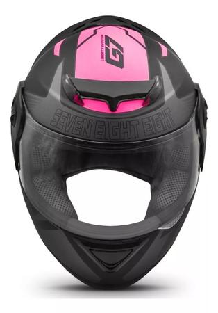 Imagem de Capacete moto fechado liberty evolution g7 feminino rosa preto fosco