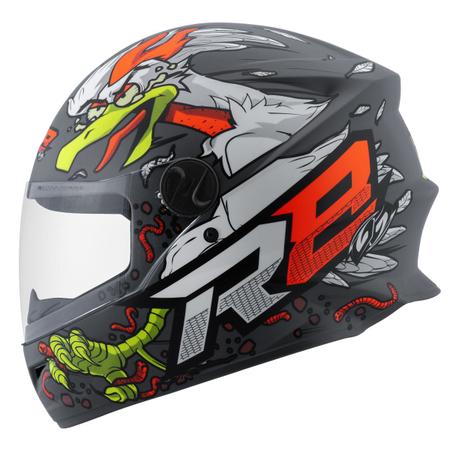 Imagem de Capacete Moto Fechado Masculino Feminino Pro Tork R8 Rocket Chicken Fosco