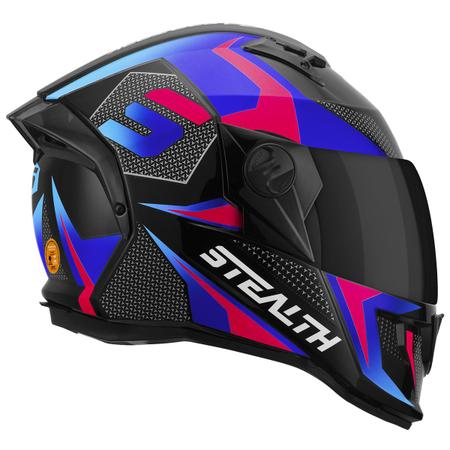 Capacete Motoqueiro Fechado ProTork Stealth Desenho Rabbit Brilhante  Viseira Fumê Lançamento - Pro Tork - Capacete de Moto - Magazine Luiza